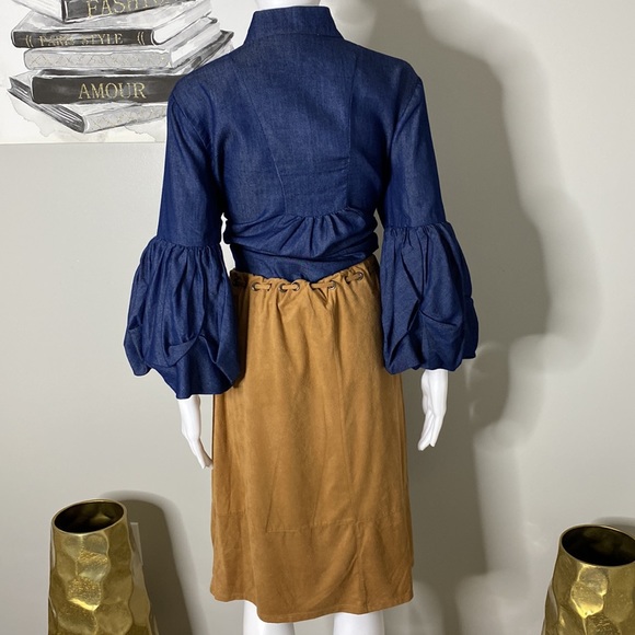 New Directions Cognac Skirt Size M - Picture 3 of 6